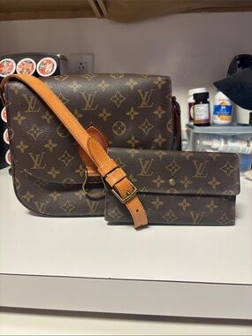 Louis Vuitton Large Monogram St Cloud Crossbody w/ Adjustable Strap & LV Wallet